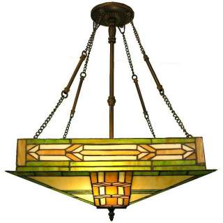 Tiffany Style Mission Ceiling Lighting Fixture   NICE  