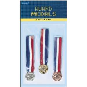  Award Medals 1.5 3/Pkg Bronze, Silver & Gold   653463 