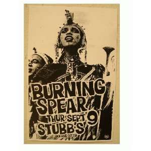 Burning Spear Handbill Poster at Stubbs BBQ Austin, TX