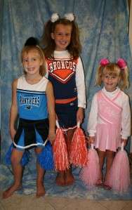 CHEERLEADER COSTUME OKLAHOMA SOONERS OU 5/6 POM POMS  