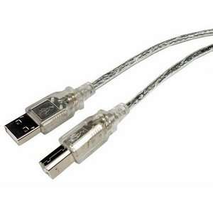  Cables Unlimited 15ft USB 2.0 Clear A to B Cable. USB 2.0 