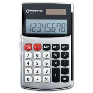 Innovera  Handheld Calculator, Hard Flip Case, Eight Digit, Dual 