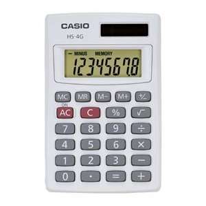  Casio Hs4g 8 Digit Mini   Solar Basic Calculator (Office 
