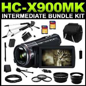  HC X900MK Black Full HD Flash Memory Camcorder Intermediate Bundle 