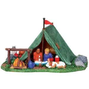   Lemax Vail Village Backyard Camping Table Piece #03838