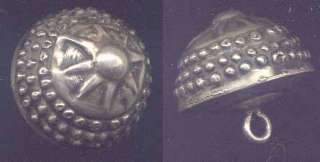 1750 1800 antique STERLING SILVER Clothing Cloak Button  