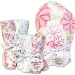  Hula Baby Hooded Towel Wash Cloth and Burp Cloth Bouquet 