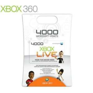 New Xbox 360 Live Marketplace Points Card 4000 Update Favorite Games W 