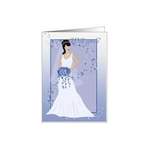 Bridesmaid Card will you be my bridesmaid with wedding dress lilac 