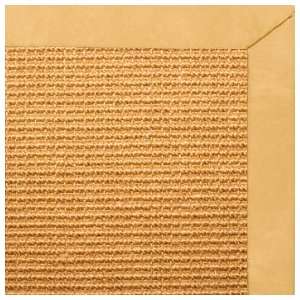   Caramel Sisal Rug with Gold Novo Leather Binding   3x8