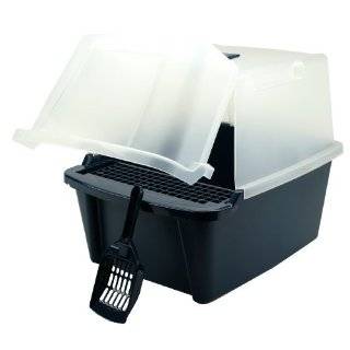 IRIS CLH Hooded Litter Box w Scoop and Cleaning Grate 15 W x 18 7/8 