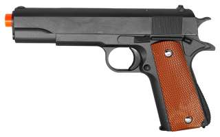   Airsoft Spring Action Pistol M1911 Colt 1911 Metal Gun 350FPS M9 Blk