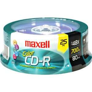  Maxell CD R 700 5PK SLIM CASE 80 Min/700 MB CD R Slim 