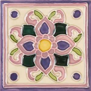   Violetas 6 x 6 Inch Ceramic Kitchen Wall Floor Tile (2.5 Sq. Ft./Case