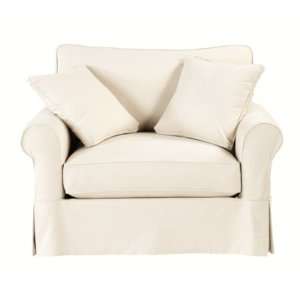 Baldwin Club Chair Slipcover   Ballard Essentials Fabrics Butter Twill 