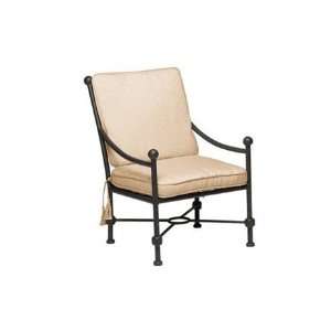 Landgrave Hacienda Cast Aluminum Chat Cushion Arm Patio Lounge Chair 