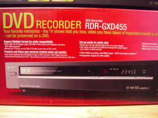 Sony RDR GXD455 DVD Recorder with Built In HD Tuner 27242708822  
