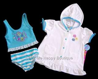 New Baby Girls lot Flower Fish Swimsuit Coverup sz 24m  