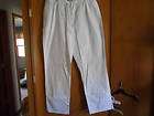 Silhouettes Denim Drawstring Pants 7X White NEW