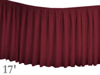 17 feet x 29 Polyester Banquet Table Skirt Wedding Party Linens 