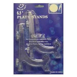  Plate Stand   2 Piece Clear Plastic 6.5 Case Pack 72 