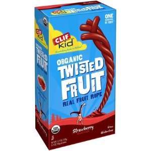 Clif Kid Organic Twisted Fruit, Strawberry, 6 Pk (Pack of 