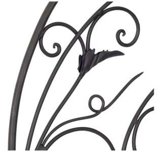 NEW 28W ACANTHUS LEAVES AND VINES BLACK METAL WALL ART  