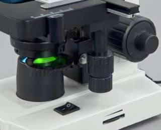 New 1.3MP Digital Camera Lab Compound Binocular Microscope 40x 2000x 