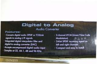 Convert Optical Digital Audio to Analog SPDIF Toslink  