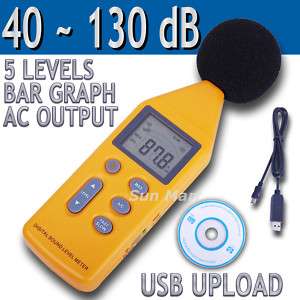 Digital Sound Level Meter Decibel Logger 40~130 dB USB  
