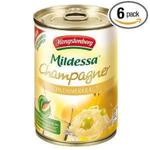 Hengstenberg Champagne Sauerkraut, 14.1 Ounce Tins (Pack of 6)  