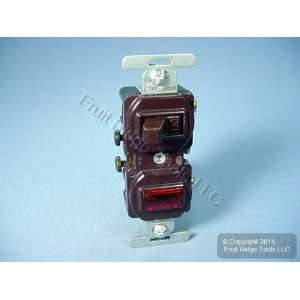  Cooper Electric Brown Pilot Light Toggle Switch Single 