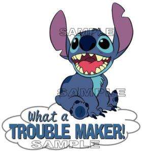 Disney Stitch What a Trouble Maker Scrapbook Piece  