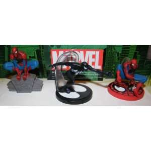   Marvel Superhero Figure Figurine Set of 3 with Black Costume and More