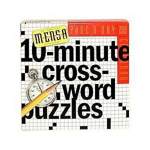  Mensa 10 Minute Crossword Puzzles Calendar Toys & Games