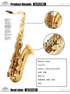 New Handel Professional Brass Bb Tenor Saxophone+$29 TUNER  