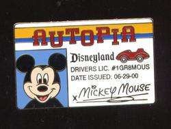   Pin 3337 DLR   Autopia Drivers License Series (Mickey Mouse) LE 2000