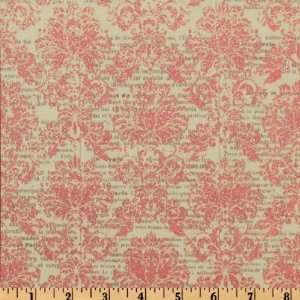   Found Sparkle Damask Pink Fabric By The Yard Arts, Crafts & Sewing