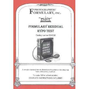    Formulary 03 0150 Residual Hypo Test for Darkroom
