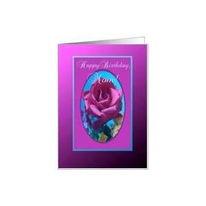  Mom from Daughter, Happy Birthday Passionate Rose Card 