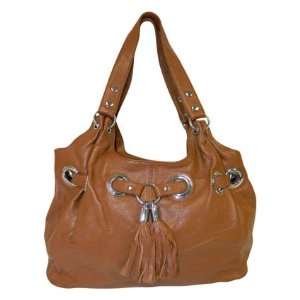  Franklin Covey Tan Zara Leather Tote Bag by Donna Bella 