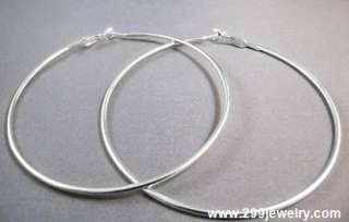 Large Thin Wire Hoop Earring 4.5 inch XXL  