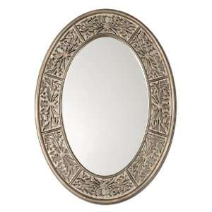   Oval Small Antiqued Champagne w/ Burnished Details & Heavy Gray Glaze