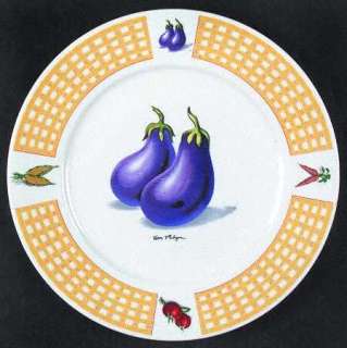 Tabletops Unlimited Fresh Vegetables Eggplant Plate  