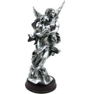  `Scratch and Dent` `Guardian Angel` Silver Finish Statue 
