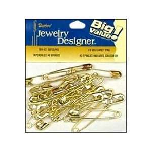  Darice Jewelry Designer Safety Pins #3 Gold 50pc Arts 