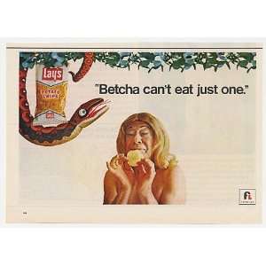  1967 Bert Lahr Lays Potato Chips Photo Print Ad