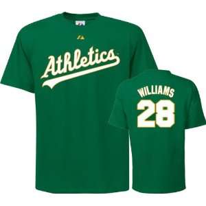 Billy Williams T Shirt Oakland Athletics #28 Kelly Green Cooperstown 