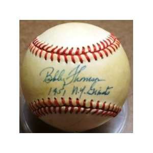 Bobby Thomson Autographed Baseball   Autographed Baseballs