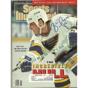  Brett Hull signed Sports Illustrated The Incredible Hull 